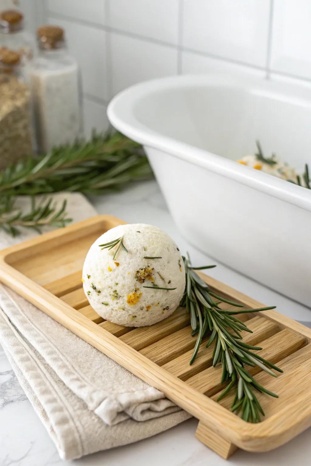 Elevate your bath with soothing herbal infusions, blending nature's best for ultimate relaxation.