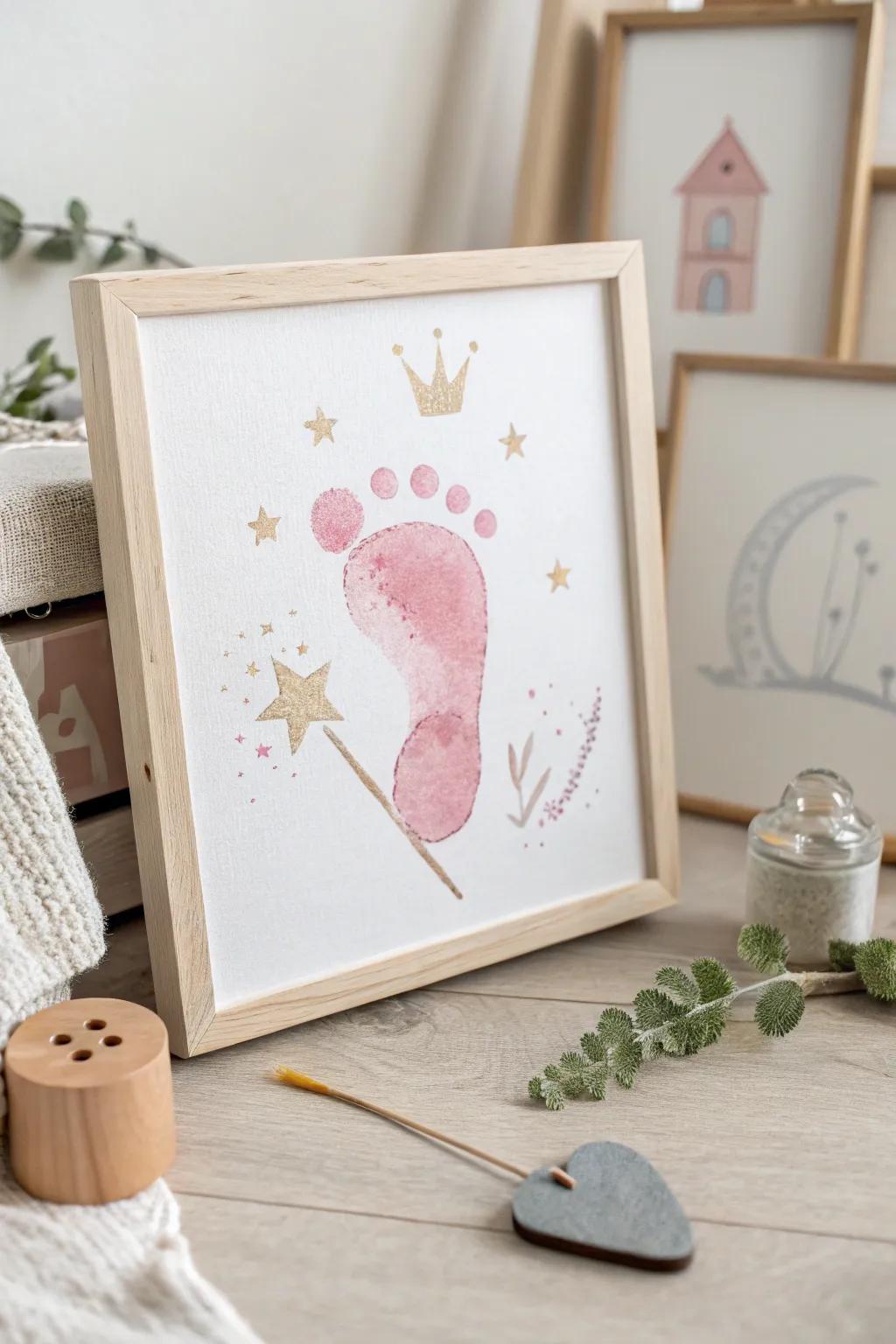 Step into a magical storybook world where footprints become characters in a whimsical tale.