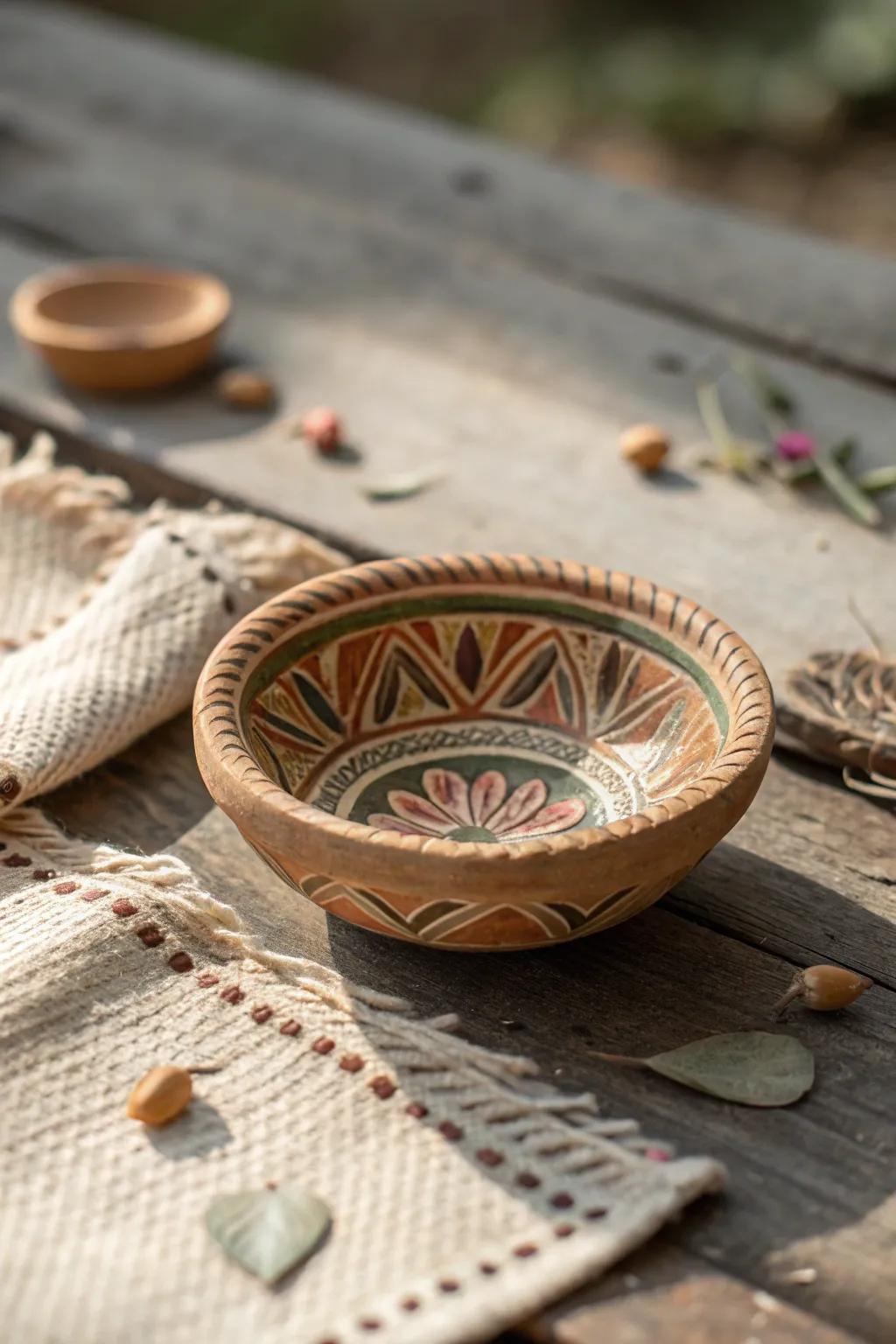 Capture the warmth of rustic charm with earthy-toned diyas.