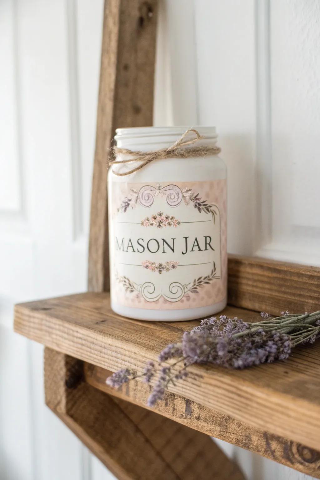 Add nostalgic elegance with vintage-inspired mason jar signs