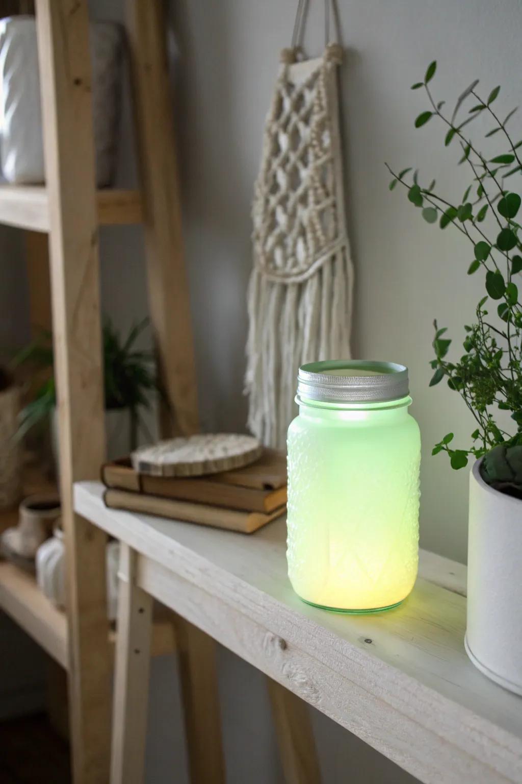 Add a magical glow with glow-in-the-dark mason jar signs
