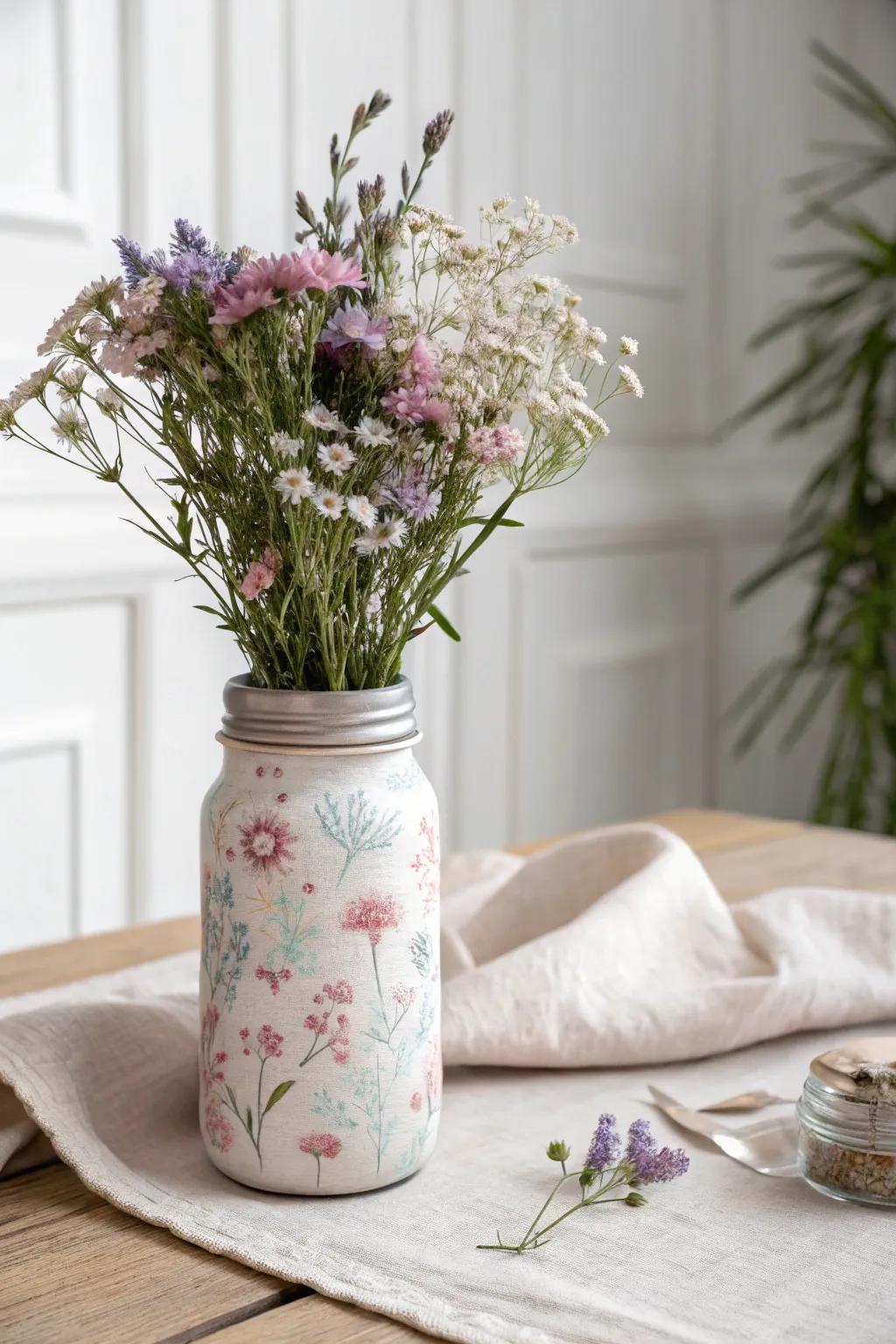 Bring floral beauty indoors with mason jar designs