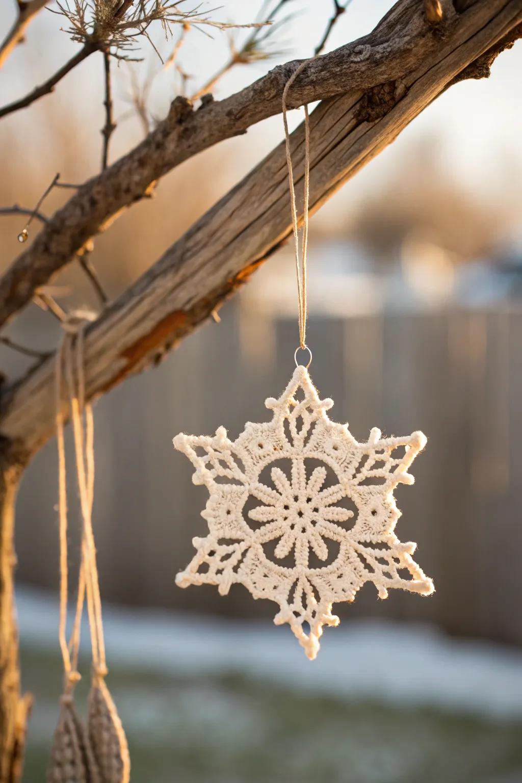 Handmade crochet ornaments add a warm, personal touch to holiday decorations.