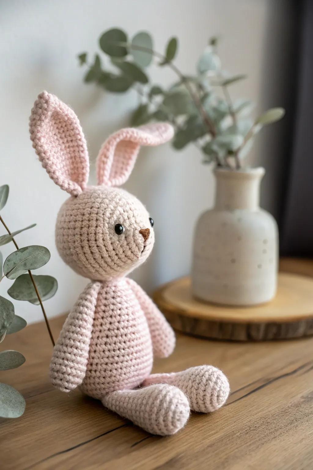 Handcrafted amigurumi bunnies bring smiles and warmth wherever they go.