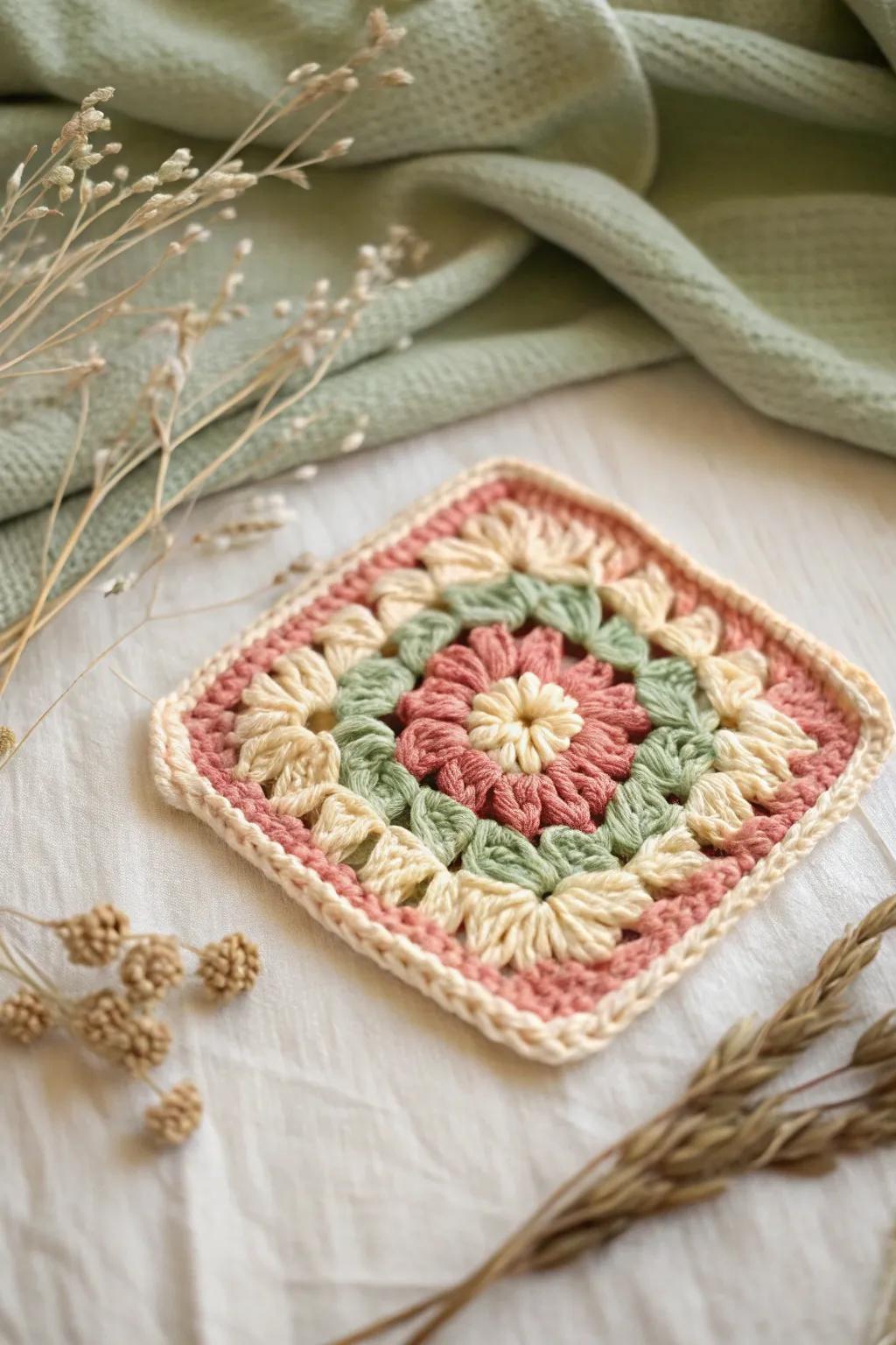 Timeless granny squares that blend color and craftsmanship beautifully.