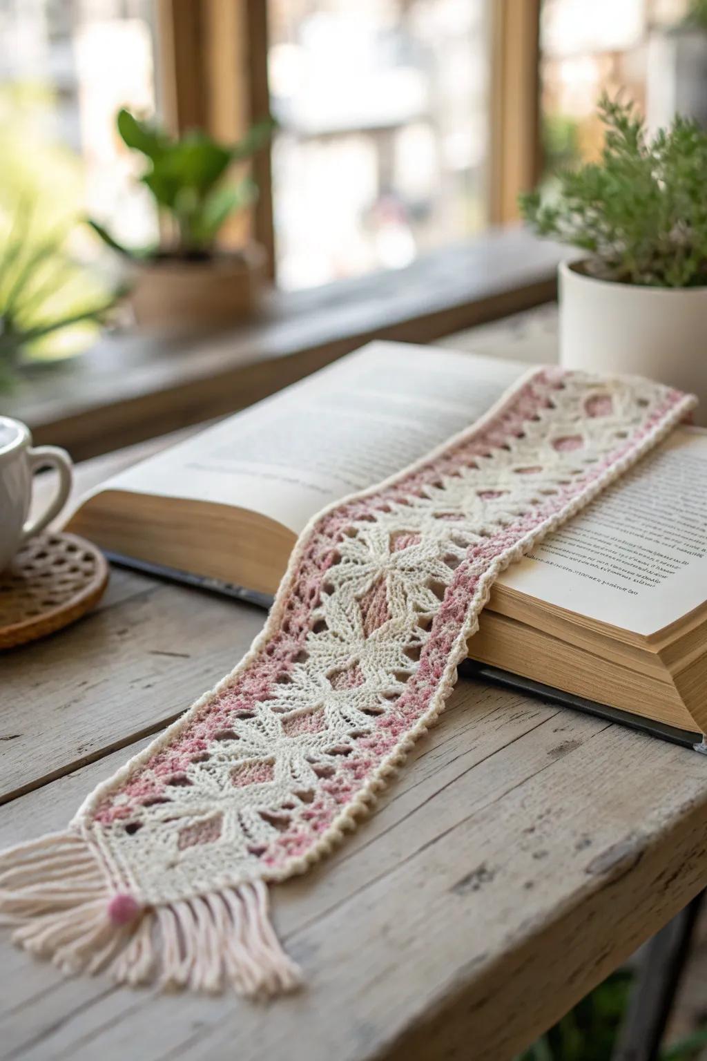Handcrafted crochet bookmarks add charm and elegance to reading experiences.