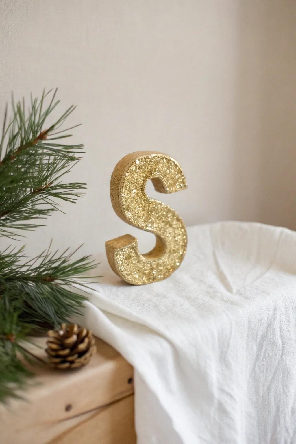Spell out holiday cheer with dazzling sequin-covered letter ornaments.