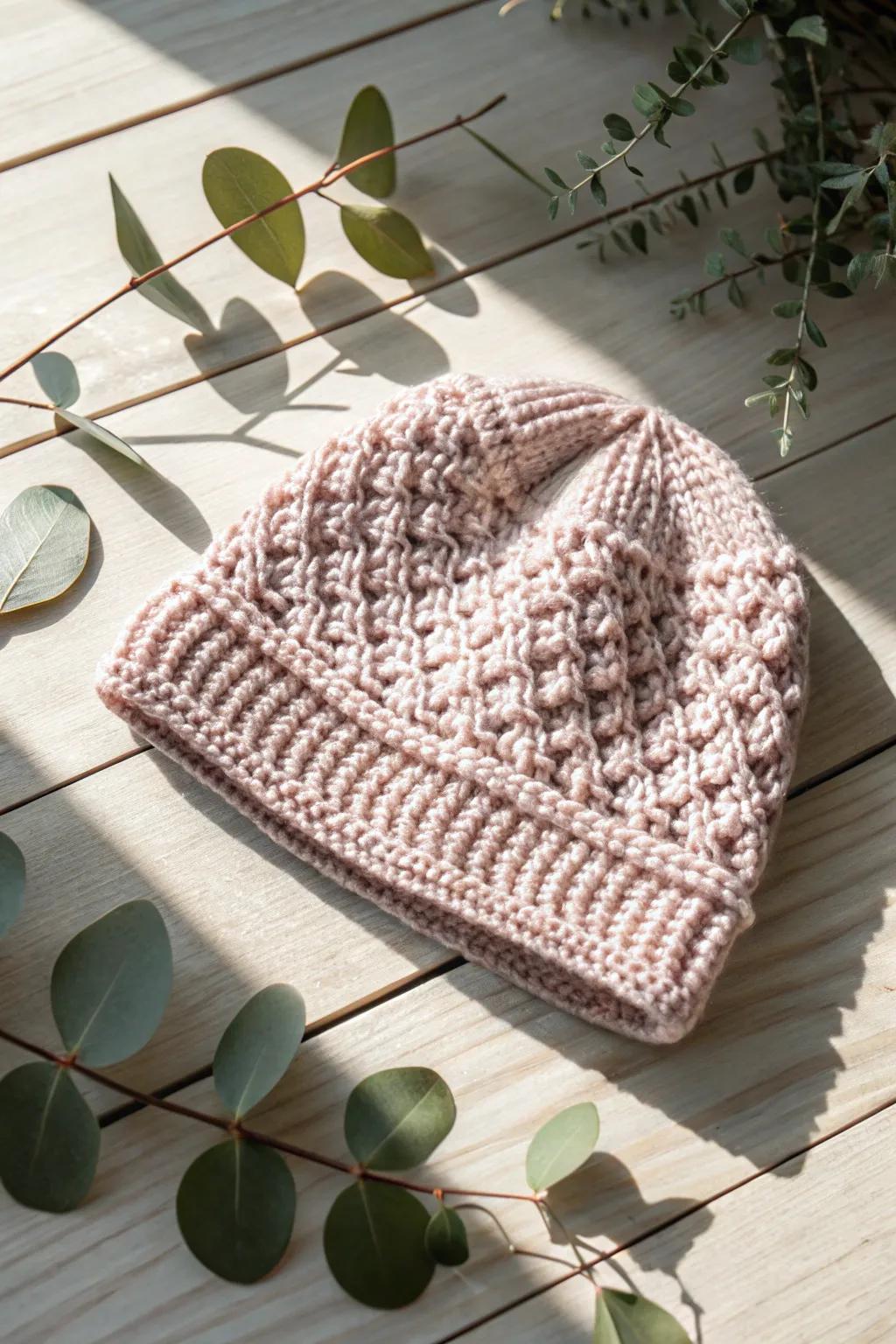 Simple and stylish crochet beanie perfect for beginners.