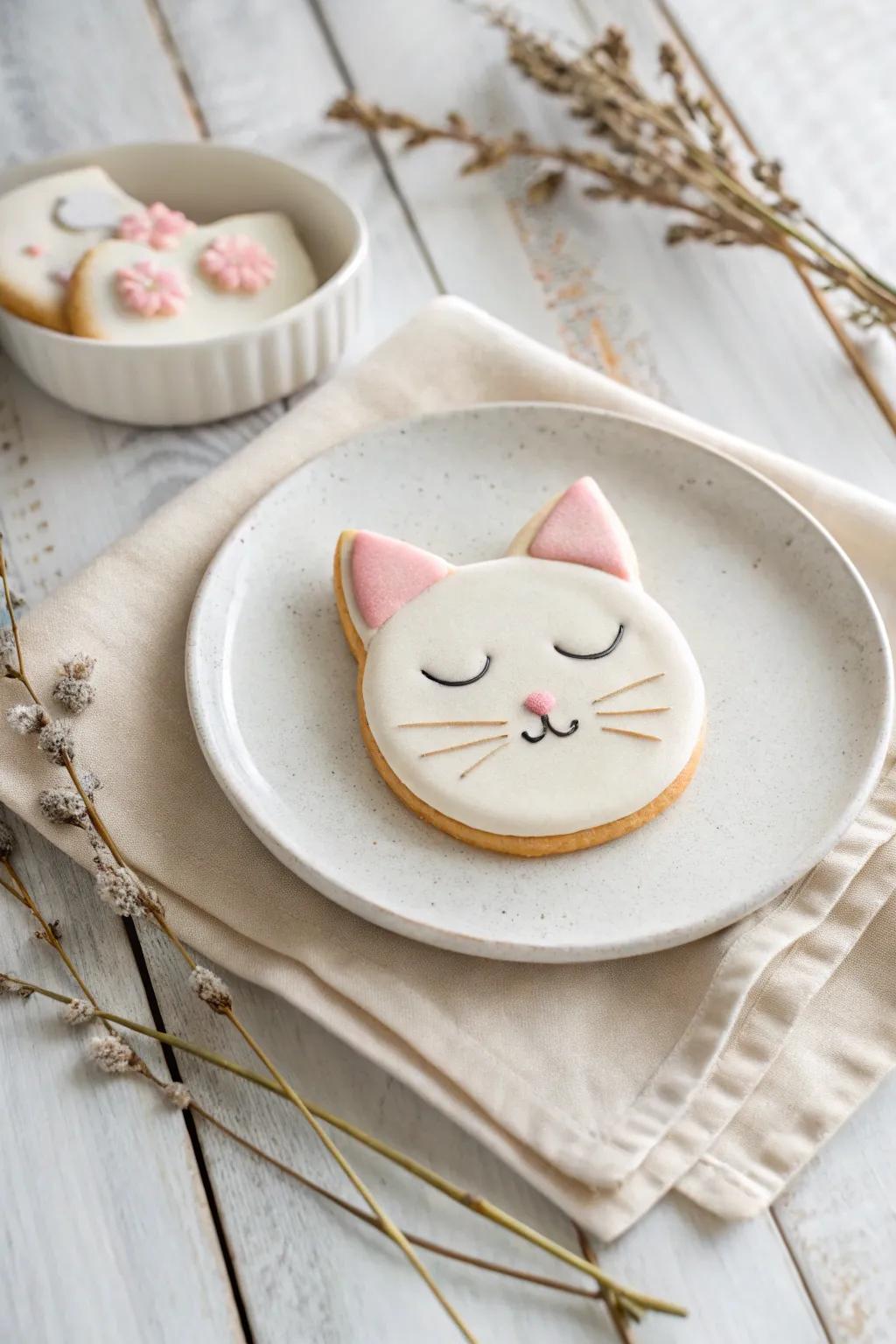 Embrace serenity with these charming sleepy cat cookies, where <a href=