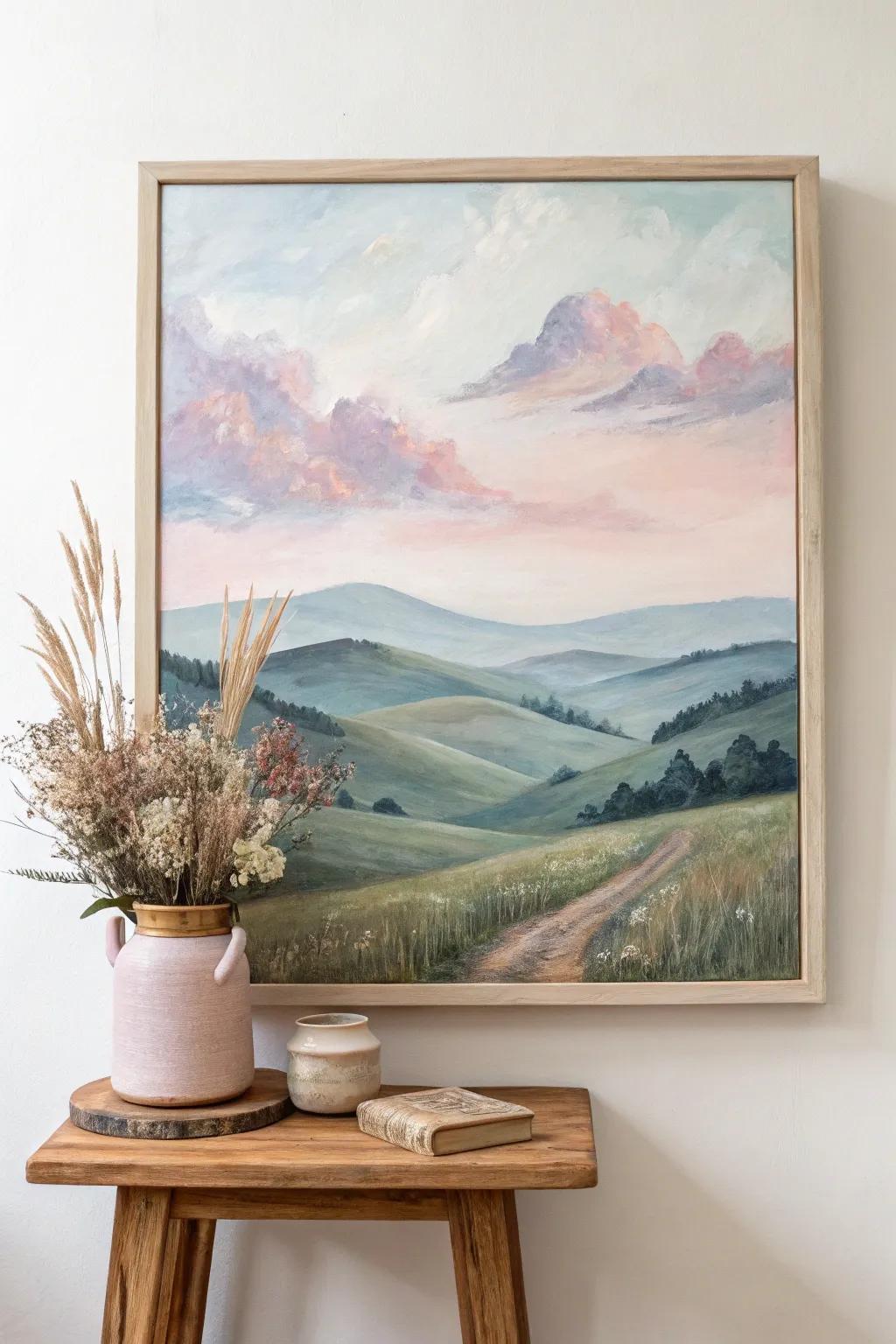 Create calm and elegant scenes with pastel dreamscape paintings.
