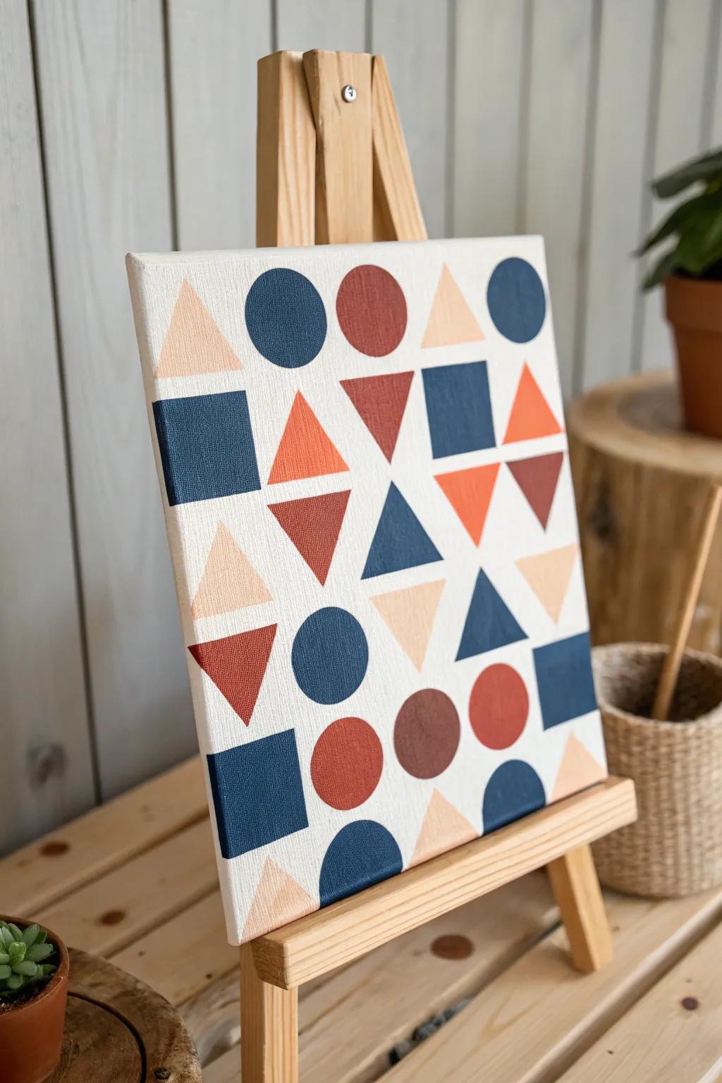 Add a contemporary flair with vibrant geometric patterns.