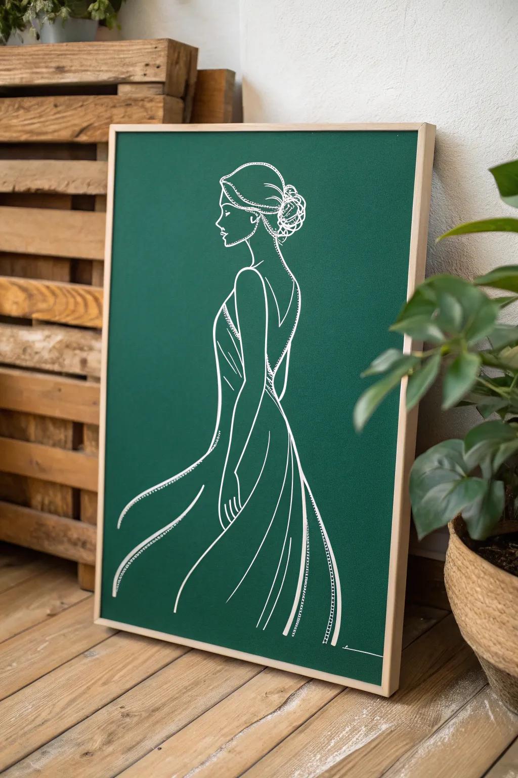 Sophisticated minimalist line art that adds a modern edge to any room.