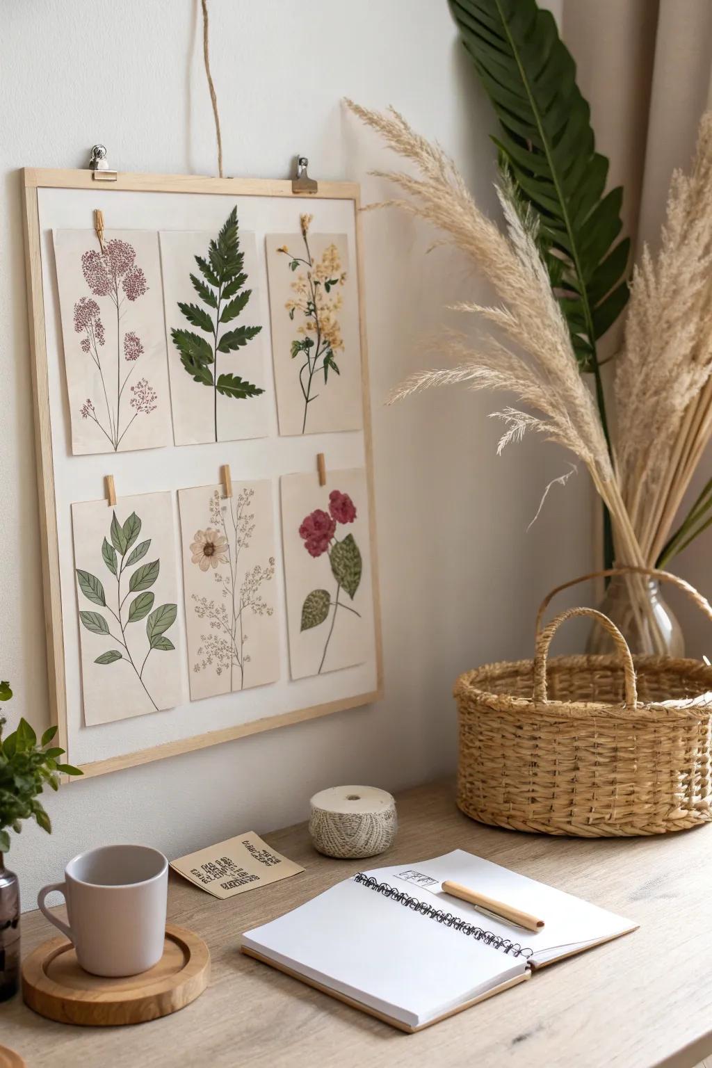 Bring the outdoors inside with nature-themed collages.