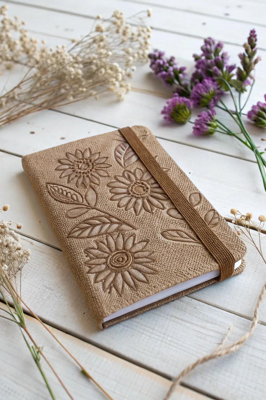 Discover the allure of textured journal covers that delight both sight and touch.