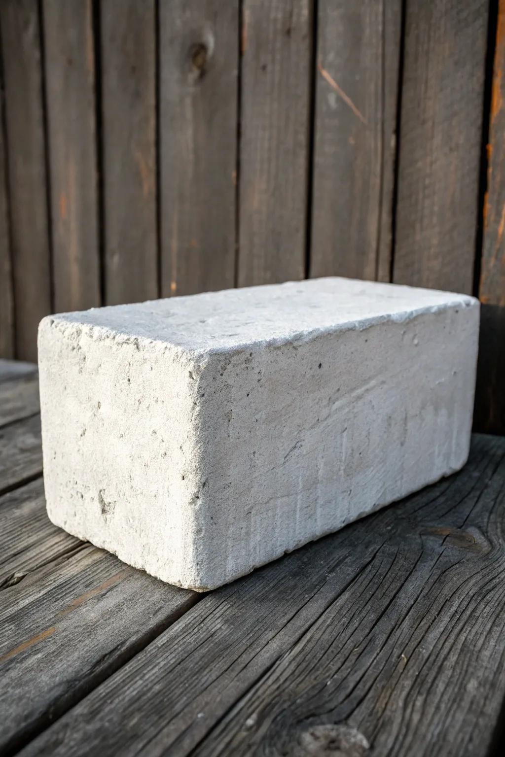 Achieve vintage charm with a whitewashed cinder block finish.