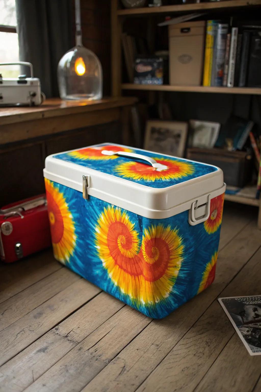 Celebrate retro charm with a cooler makeover inspired by the vibrant 70s.