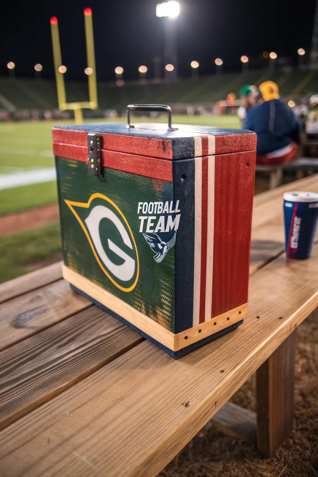 Combine craftsmanship and team spirit with a sports-themed cooler.
