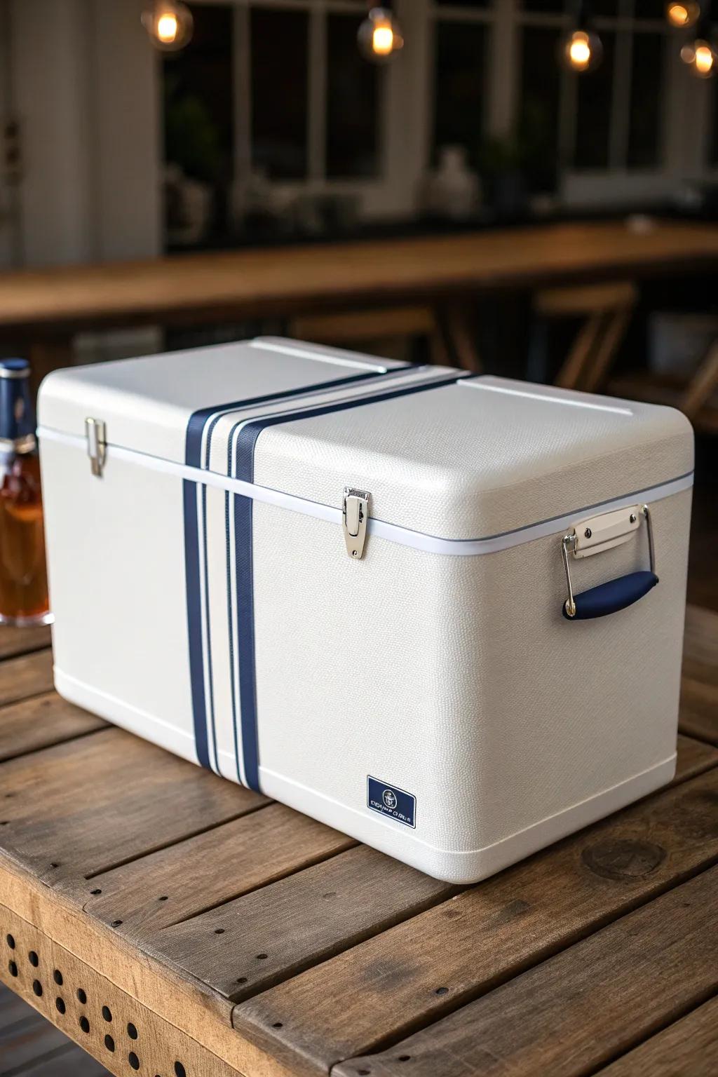 Embrace simplicity with a minimalist cooler design that exudes elegance.
