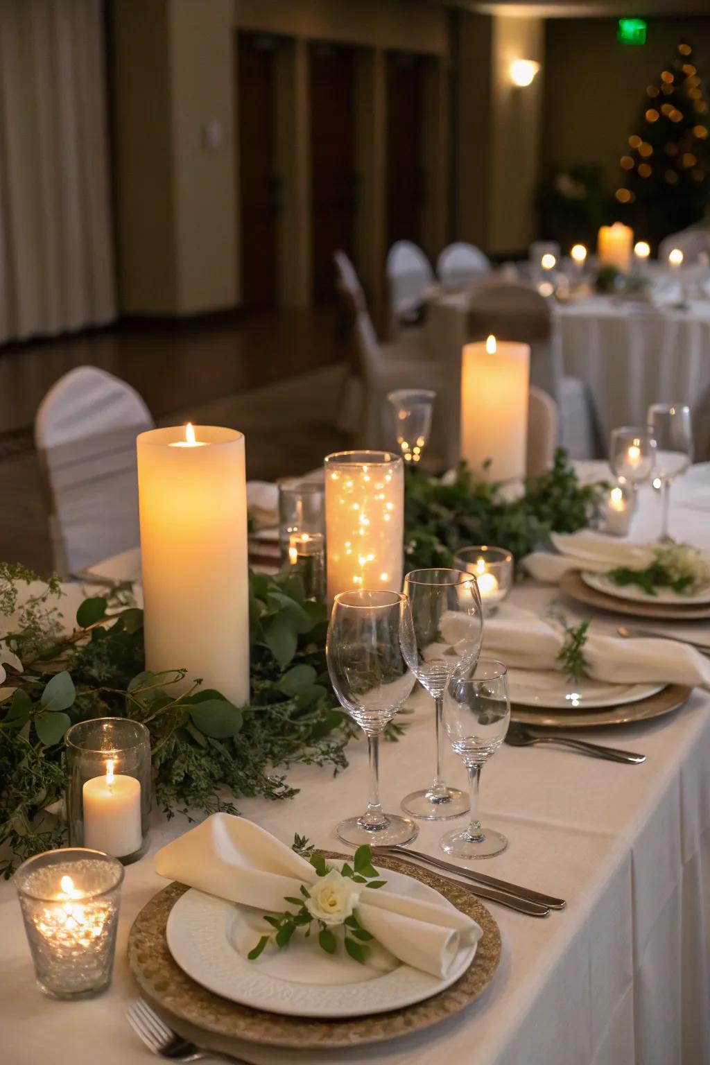 LED candles providing safe and elegant lighting.