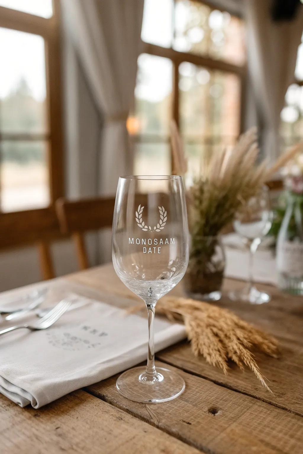 Make your special occasions unforgettable with personalized etched wine glasses.