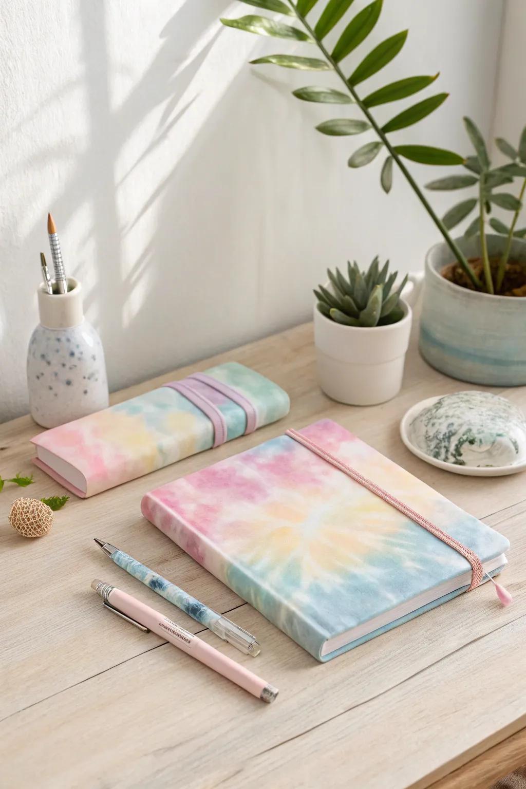 Bring joy to your workspace with lively tie dye stationery that inspires creativity.