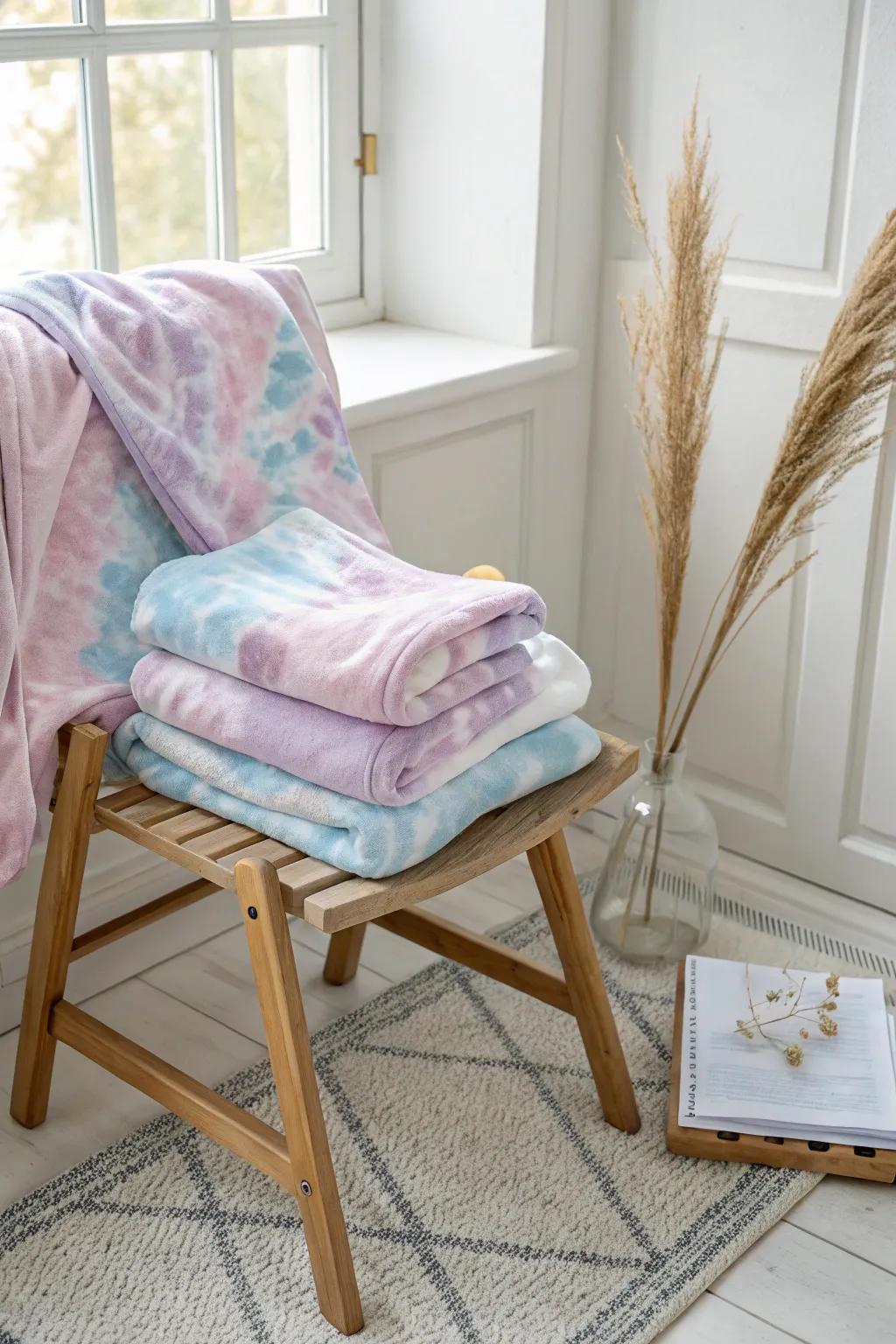 Relax in style with soft, pastel tie dye loungewear perfect for any casual day.