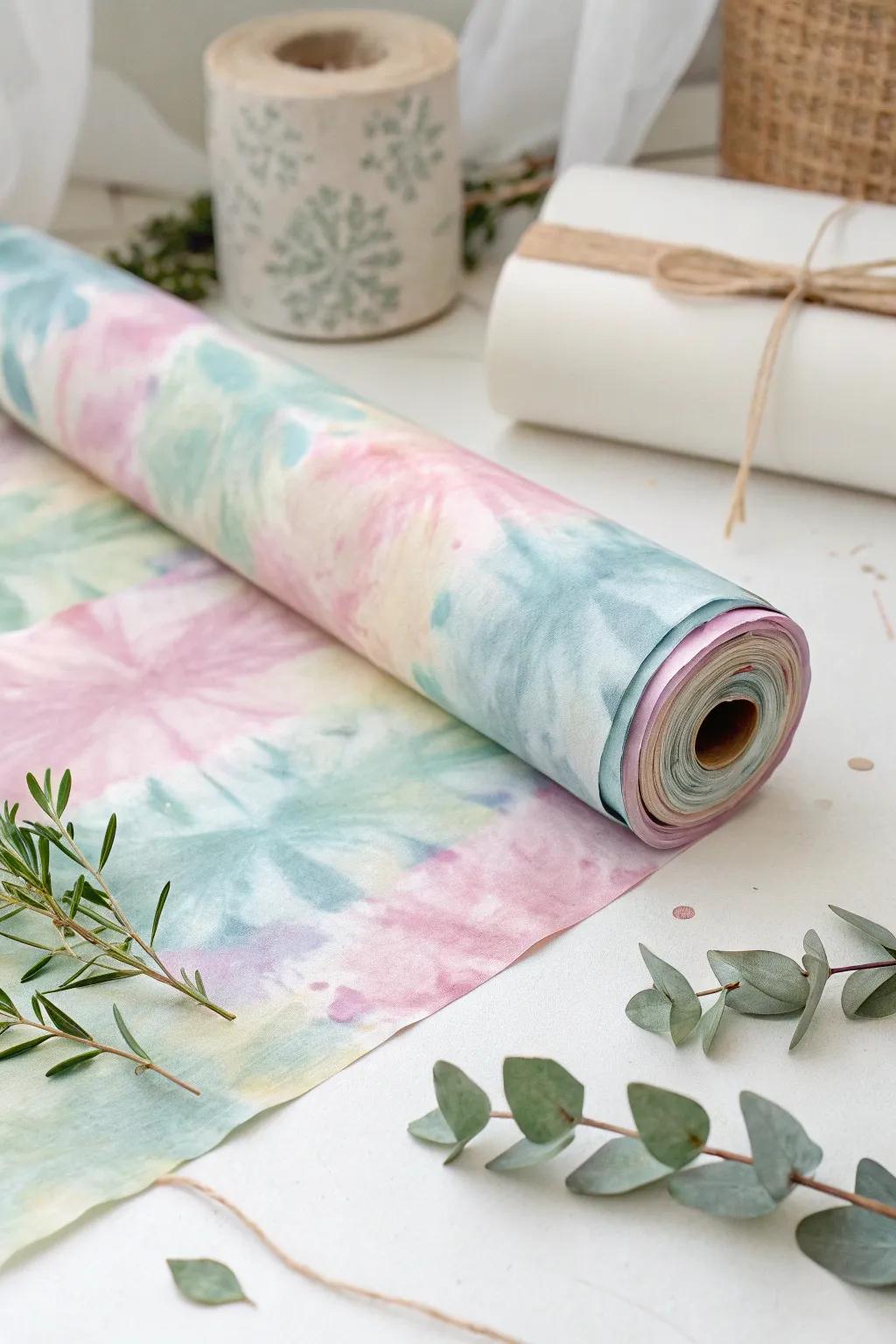 Make your presents stand out with beautiful tie dye gift wrap.