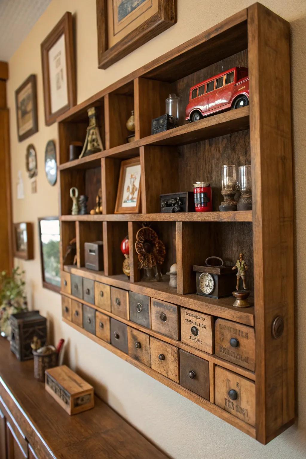 Repurpose common items into unique display pieces.