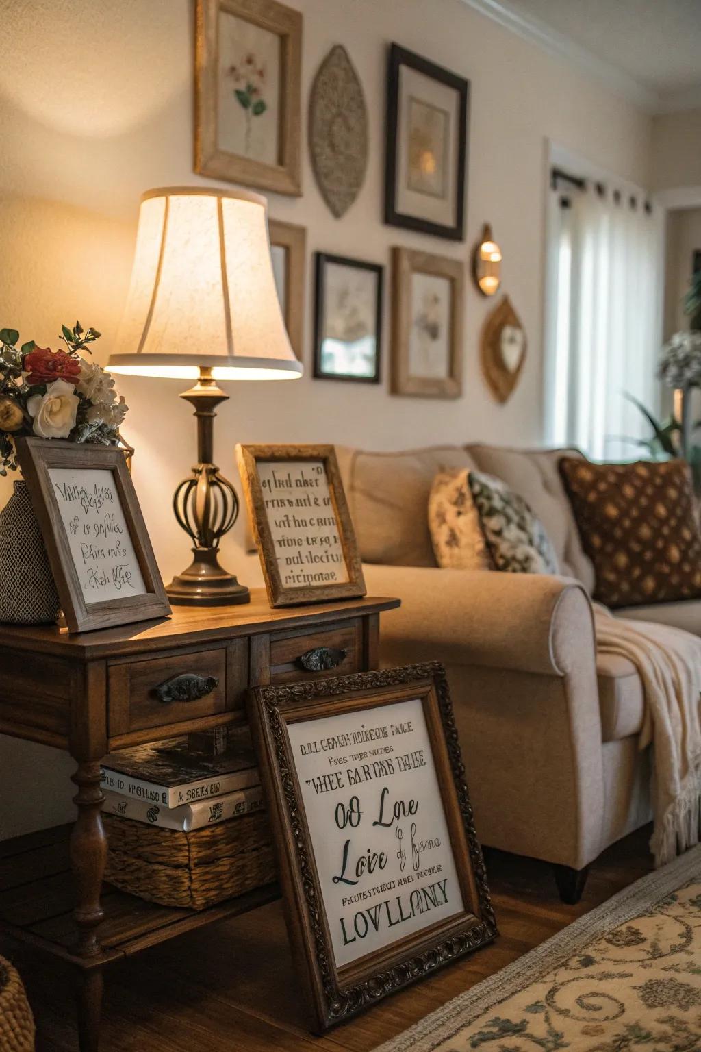 Vintage love quotes bring timeless romance to your home.