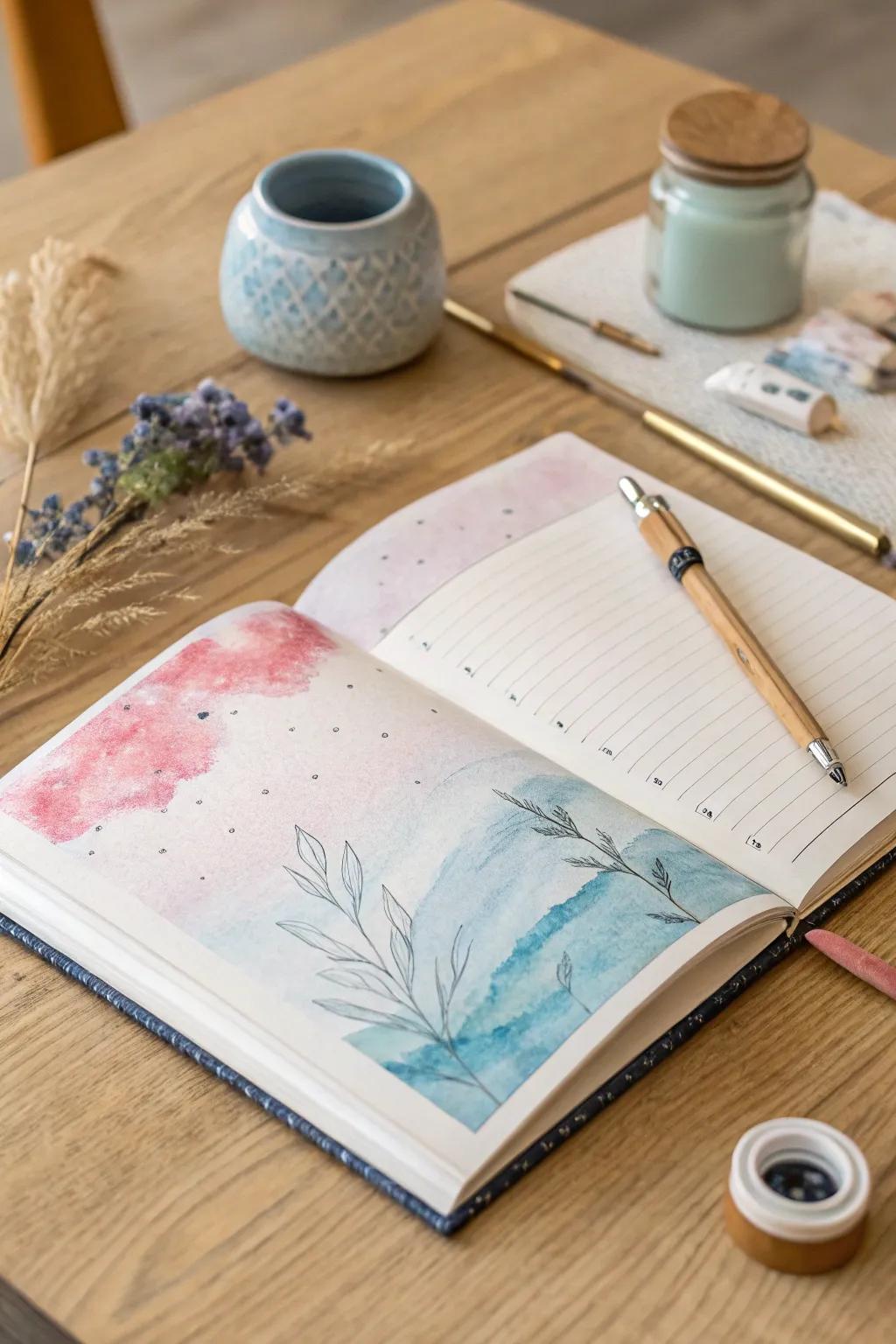 Add elegance and a personal touch with DIY watercolor backgrounds that complement your memories.