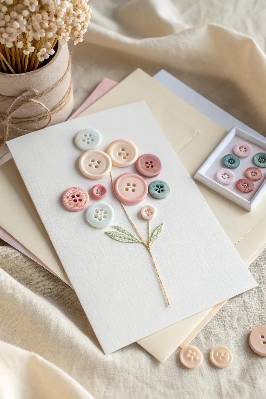 Create playful and colorful button designs for your cards.