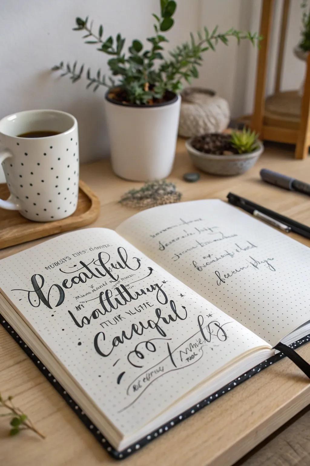 Turn your words into art with graceful calligraphy and lettering.