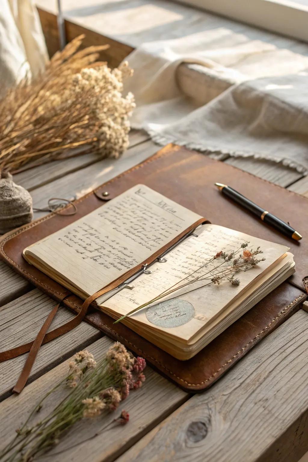 Infuse your journal with timeless vintage charm and classic elegance.