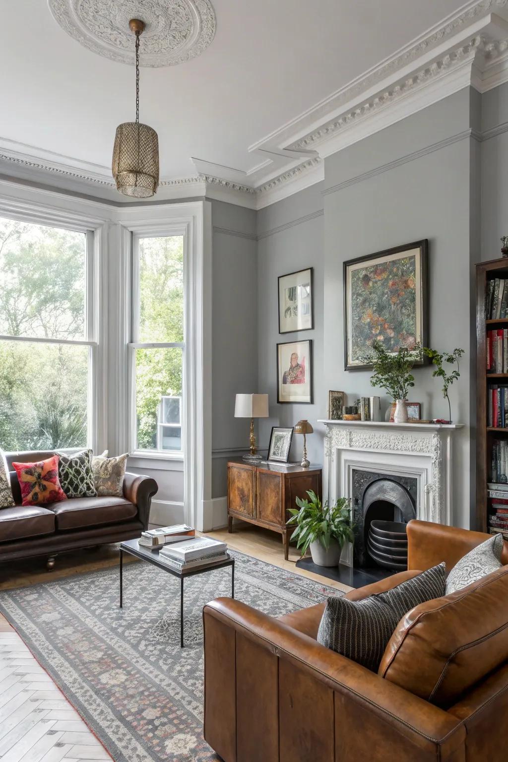 Chatura gray offers a stylish and adaptable backdrop.