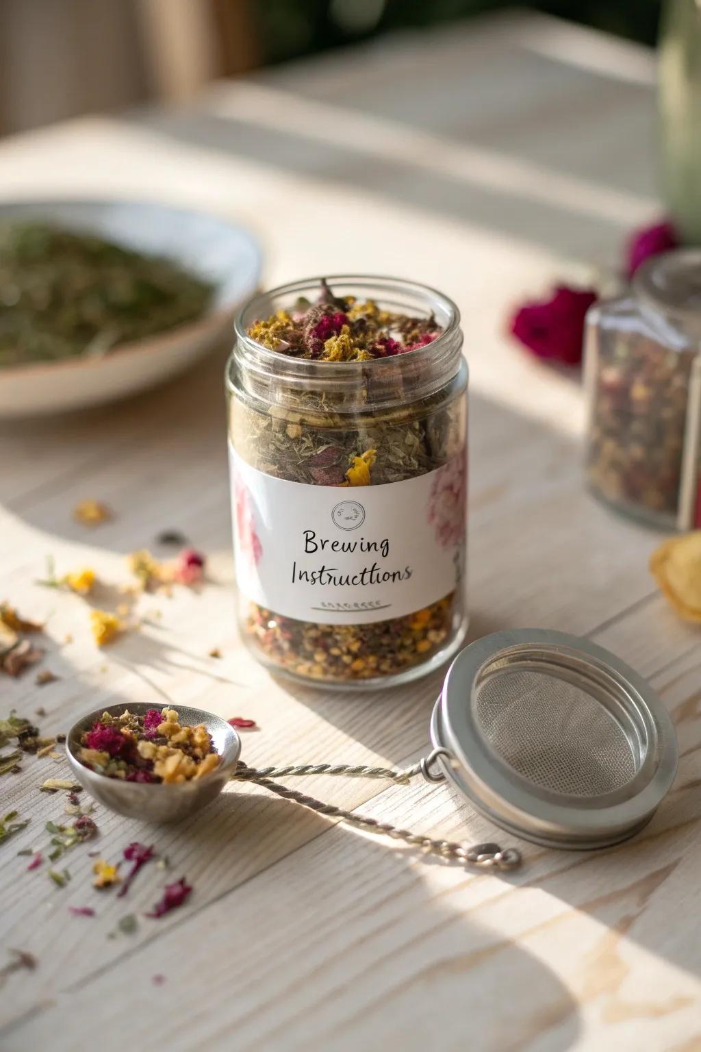 Create a soothing custom tea blend, a heartfelt gift for mom this Christmas.