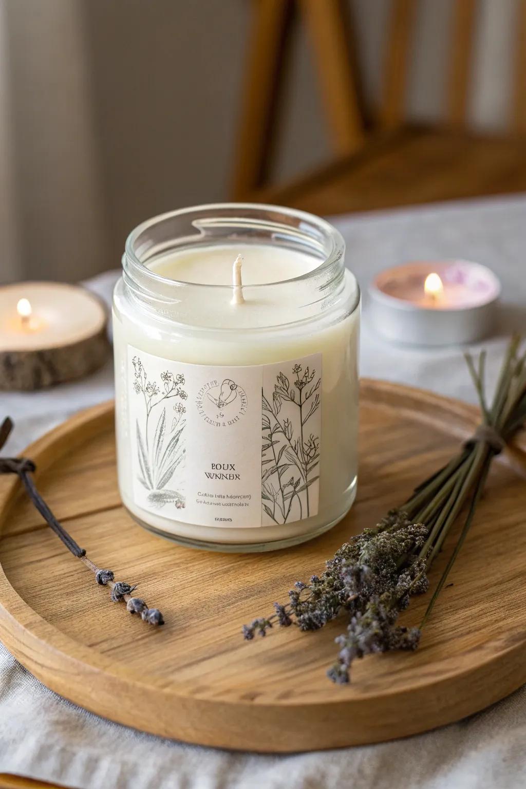 Fill her home with soothing scents from handmade lavender and vanilla candles.