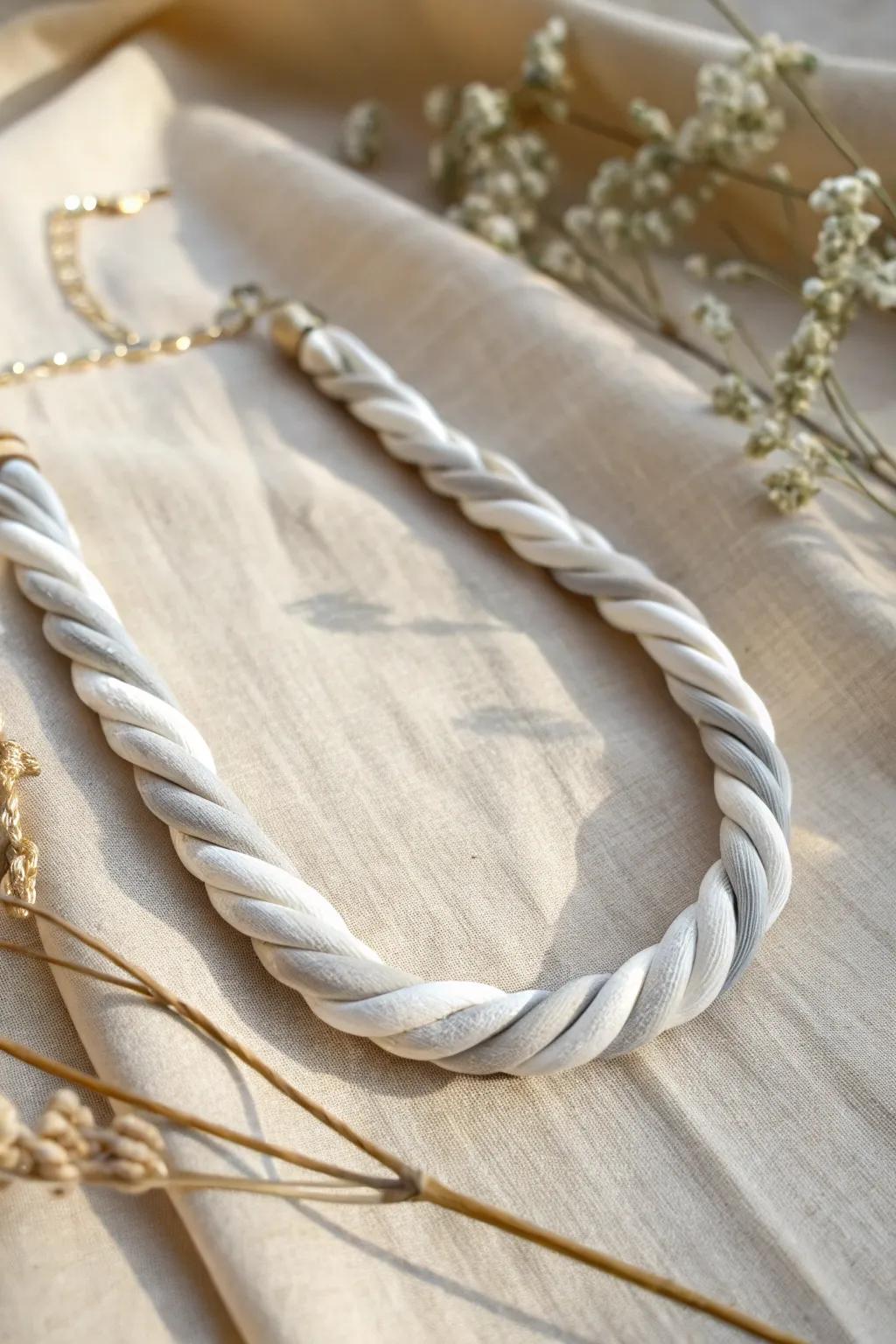 Sophisticated marbled clay necklaces offer a luxurious look without the high price tag.