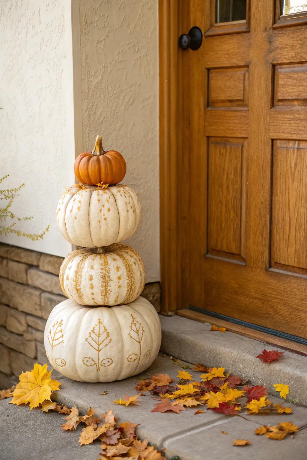 Elevate your autumn decor with a stunning pumpkin topiary-where elegance meets simplicity.