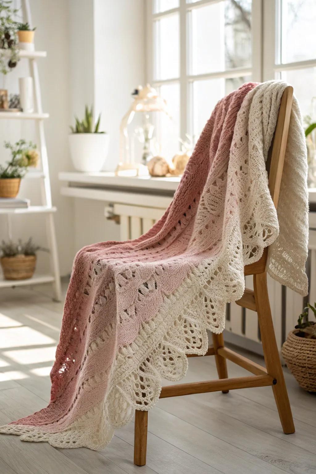 Double the style with a reversible crochet shawl - effortless elegance for any occasion.