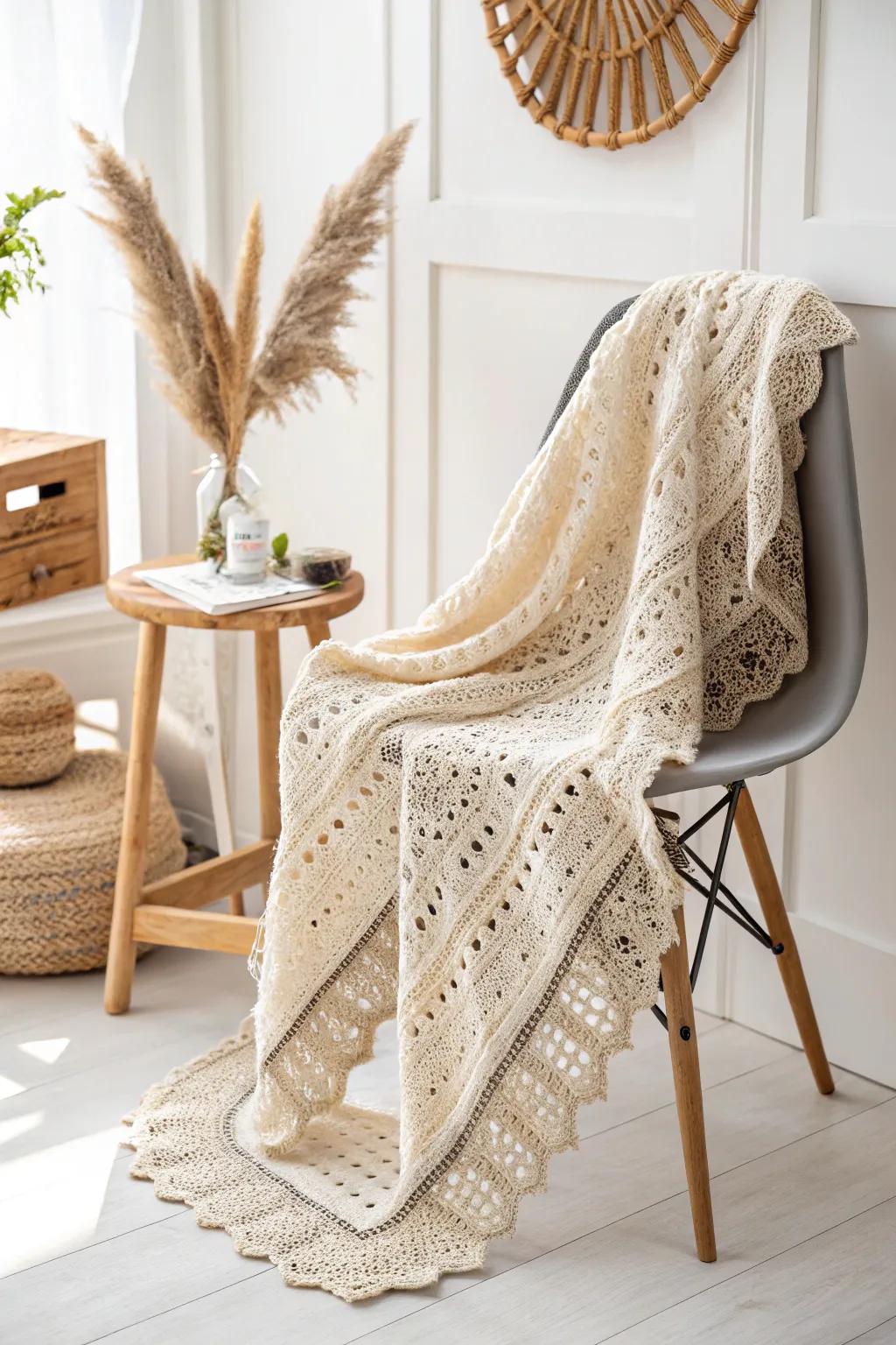 Discover the elegance of versatility with this stunning convertible crochet shawl.