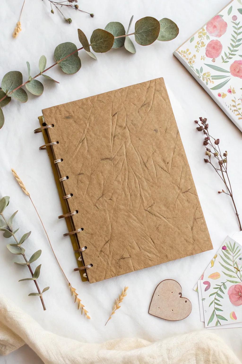 Use textured craft paper to add depth and sophistication to your scrapbook pages.