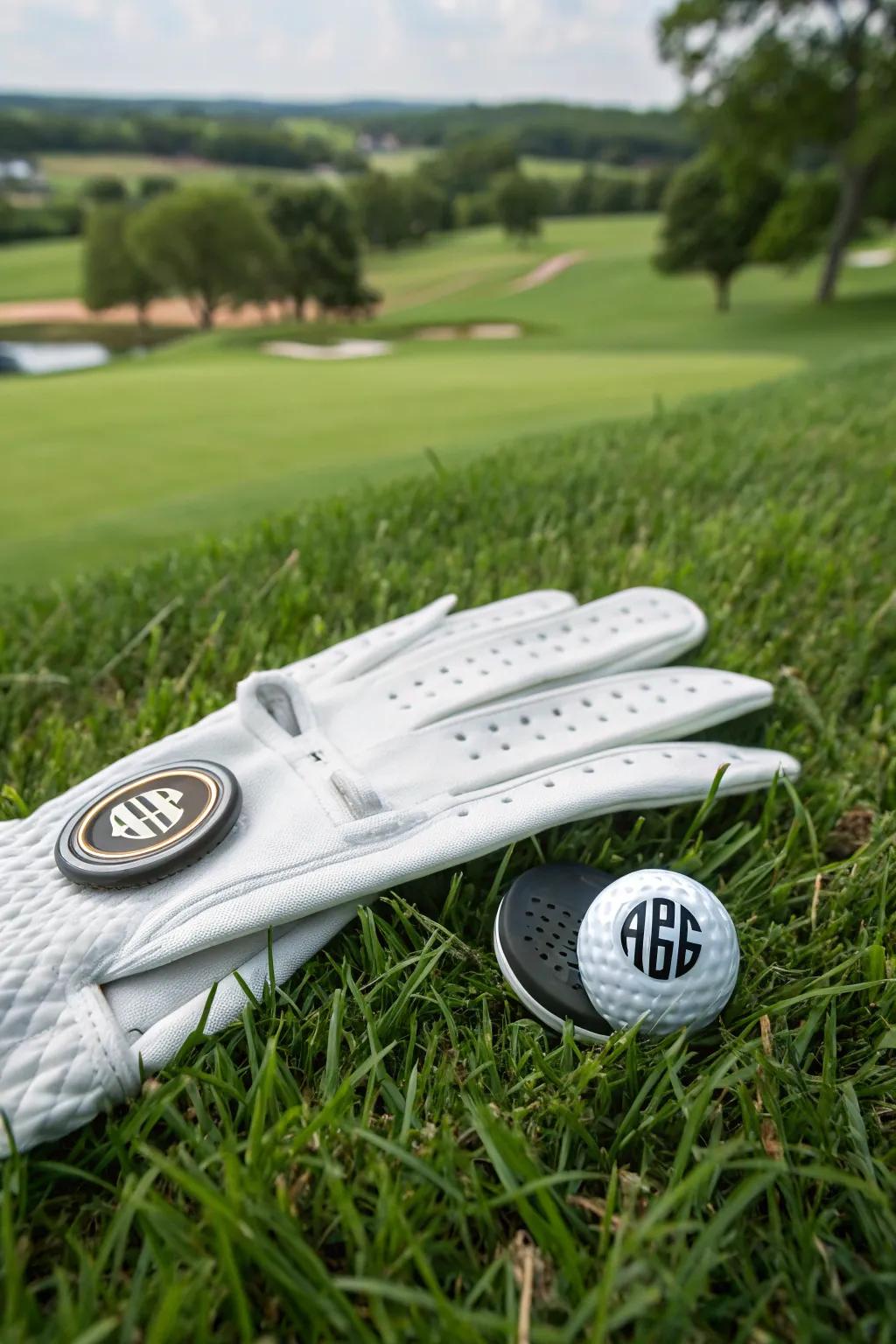Personalized golf gear enhancing the game experience.