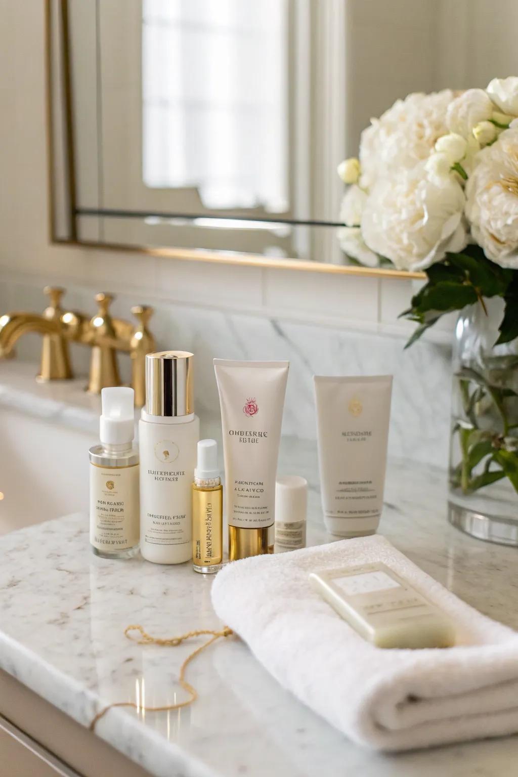 Luxury skincare set promoting self-care and wellness.