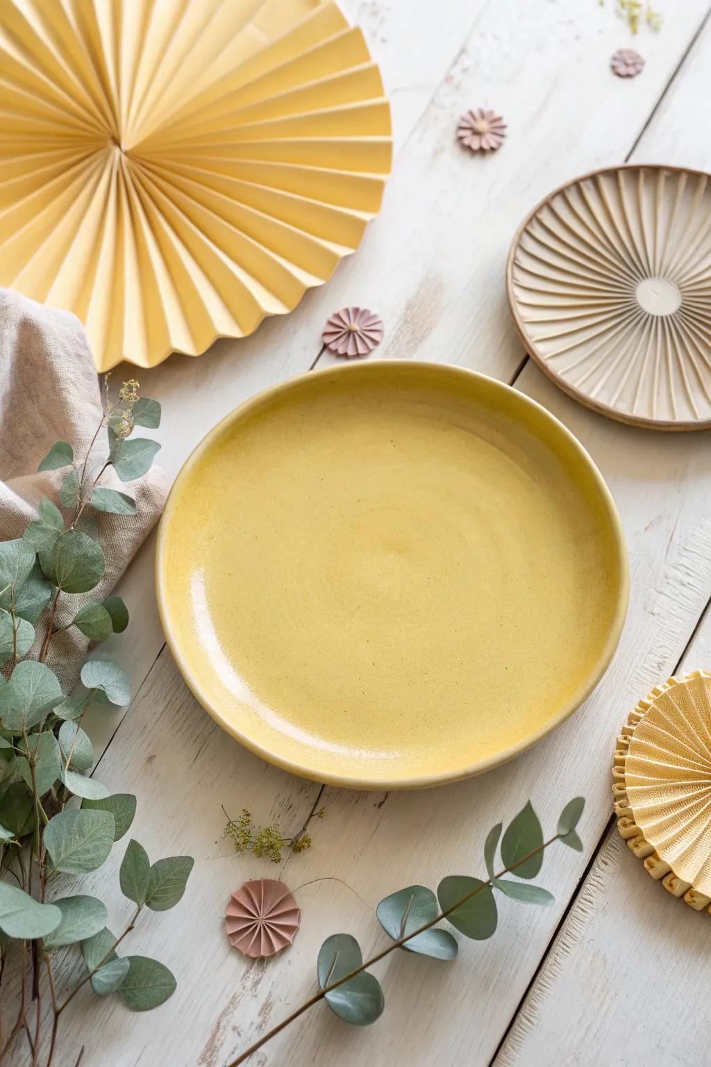 Brighten Mother's Day with a cheerful sunshine plate, crafted with love.