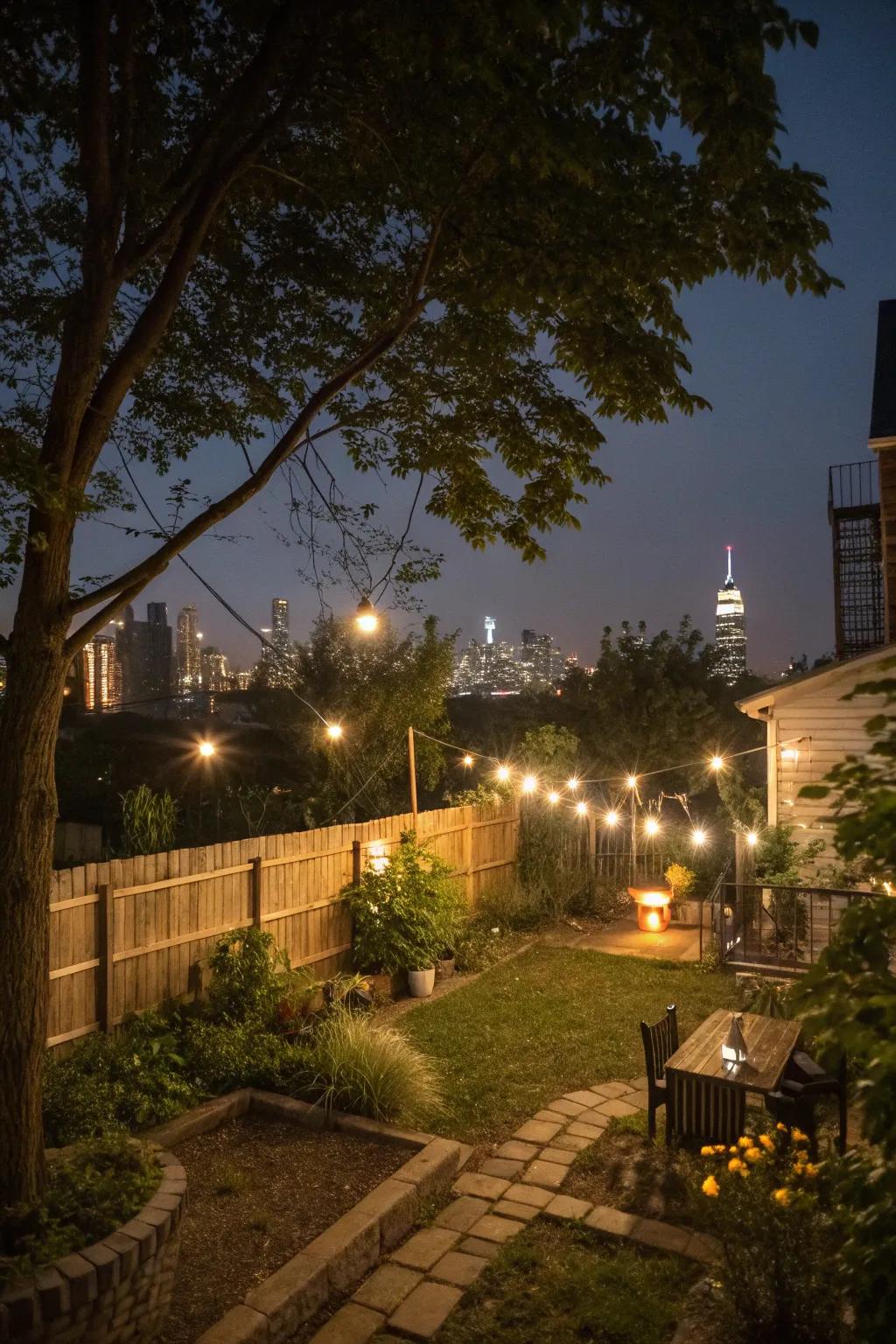 Brighten your backyard sustainably with solar lights.