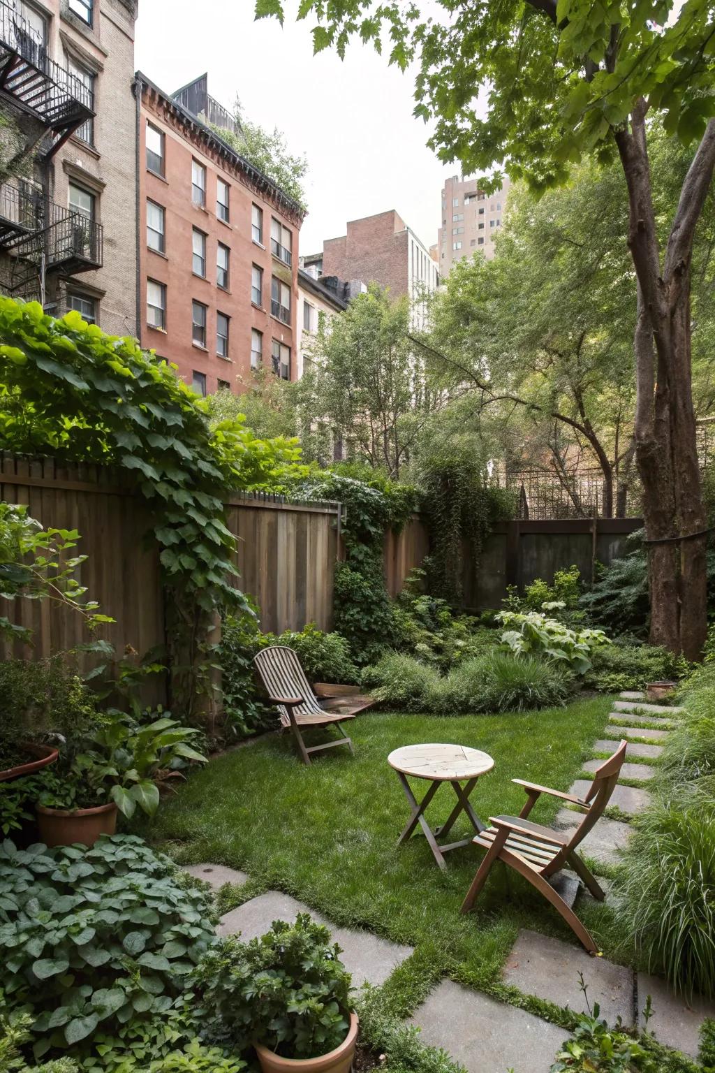 Bring nature home with a small lawn.