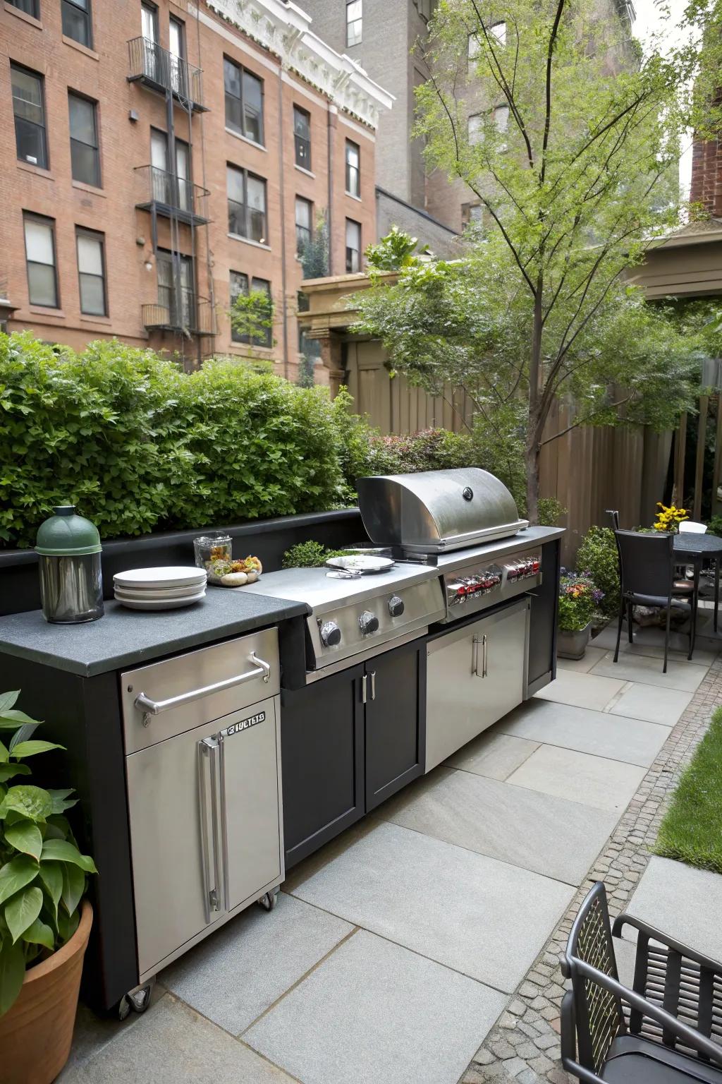 Host memorable meals with an outdoor kitchen.