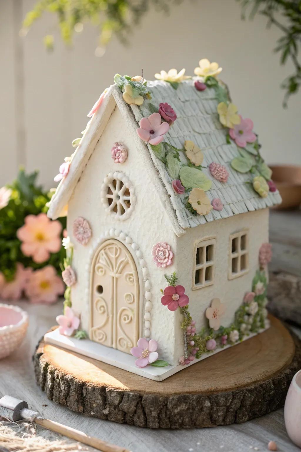 Celebrate seasonal magic with a pastel fairy house blending minimalist and boho styles.