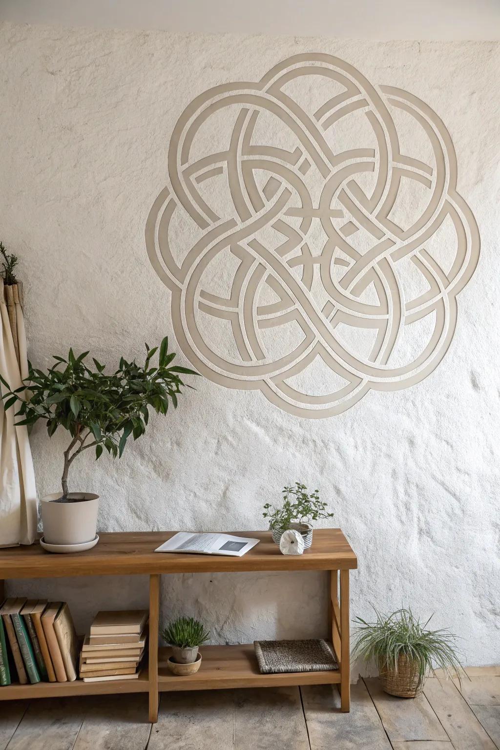 Add historical depth and minimalist beauty with Celtic knot stencil designs.