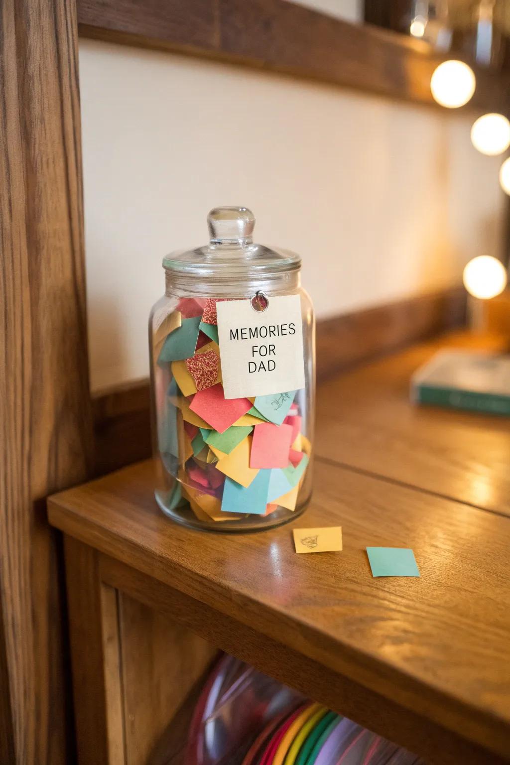 A memory jar filled with heartfelt notes is a treasured gift.